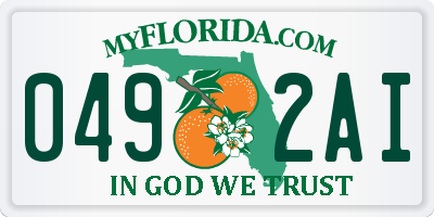 FL license plate 0492AI