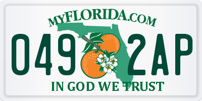 FL license plate 0492AP