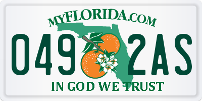 FL license plate 0492AS