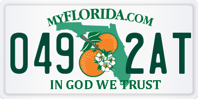 FL license plate 0492AT
