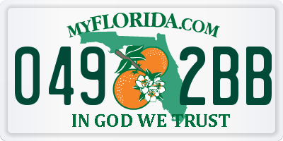 FL license plate 0492BB
