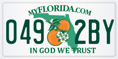FL license plate 0492BY