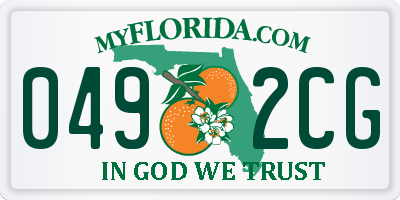 FL license plate 0492CG