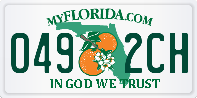 FL license plate 0492CH