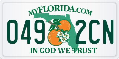 FL license plate 0492CN