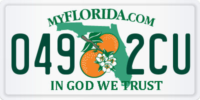 FL license plate 0492CU