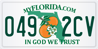 FL license plate 0492CV