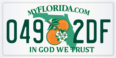 FL license plate 0492DF