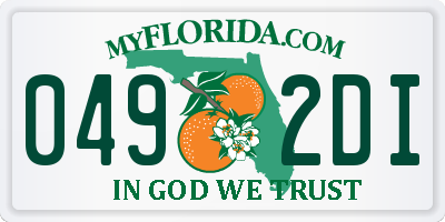 FL license plate 0492DI