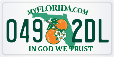 FL license plate 0492DL