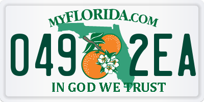 FL license plate 0492EA