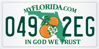 FL license plate 0492EG