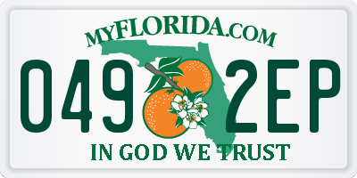 FL license plate 0492EP