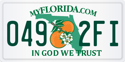 FL license plate 0492FI