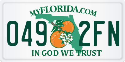 FL license plate 0492FN