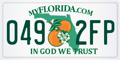 FL license plate 0492FP