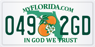 FL license plate 0492GD