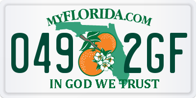 FL license plate 0492GF