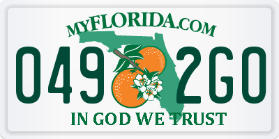 FL license plate 0492GO