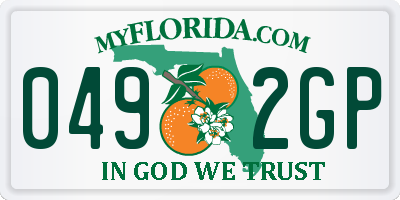 FL license plate 0492GP