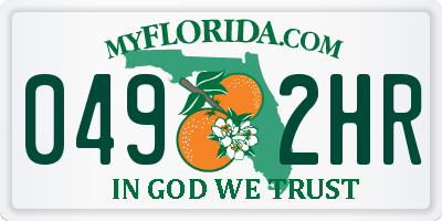 FL license plate 0492HR