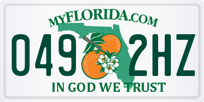 FL license plate 0492HZ