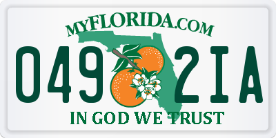 FL license plate 0492IA