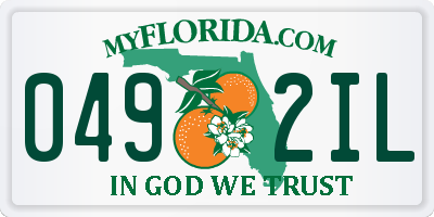 FL license plate 0492IL