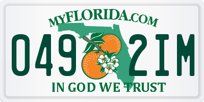 FL license plate 0492IM