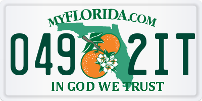 FL license plate 0492IT