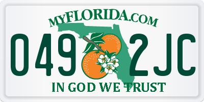 FL license plate 0492JC