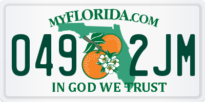 FL license plate 0492JM