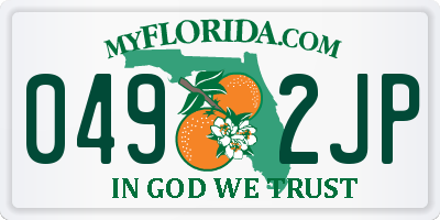 FL license plate 0492JP