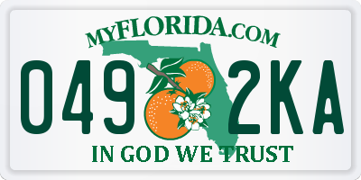 FL license plate 0492KA