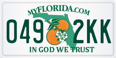 FL license plate 0492KK