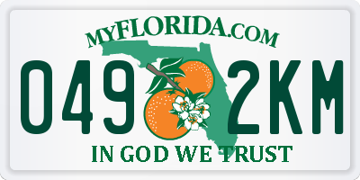 FL license plate 0492KM