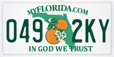 FL license plate 0492KY