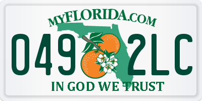 FL license plate 0492LC