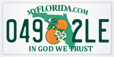 FL license plate 0492LE