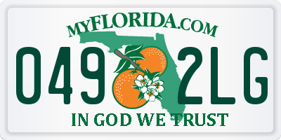 FL license plate 0492LG