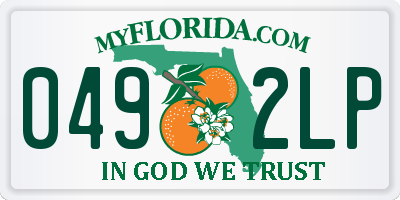 FL license plate 0492LP