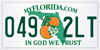 FL license plate 0492LT