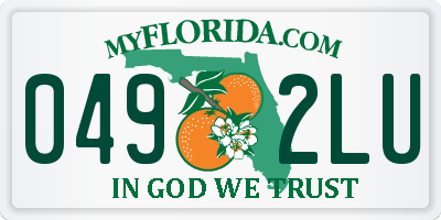 FL license plate 0492LU
