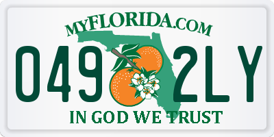 FL license plate 0492LY
