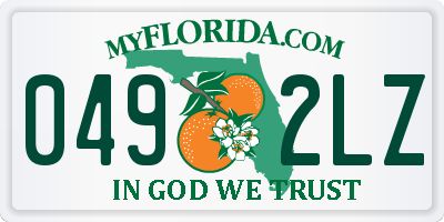 FL license plate 0492LZ