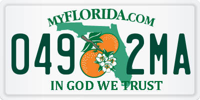 FL license plate 0492MA
