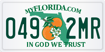 FL license plate 0492MR