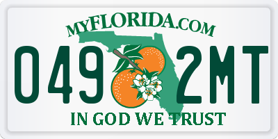 FL license plate 0492MT
