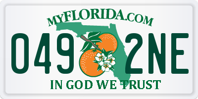 FL license plate 0492NE
