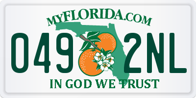FL license plate 0492NL